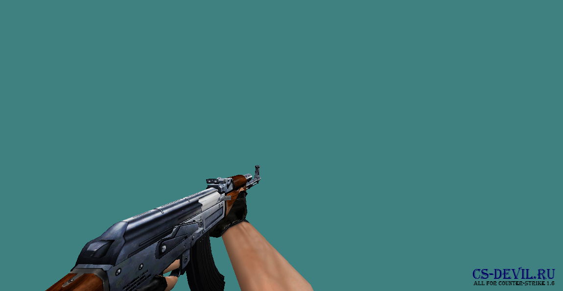 Модель оружия AK-47 (Light Blue) для CS 1.6.